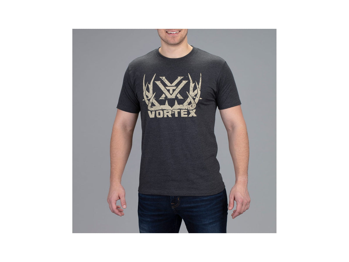 Vortex Full Tine Short Sleeve T-Shirts - Men's Charcoal Heather 3XL