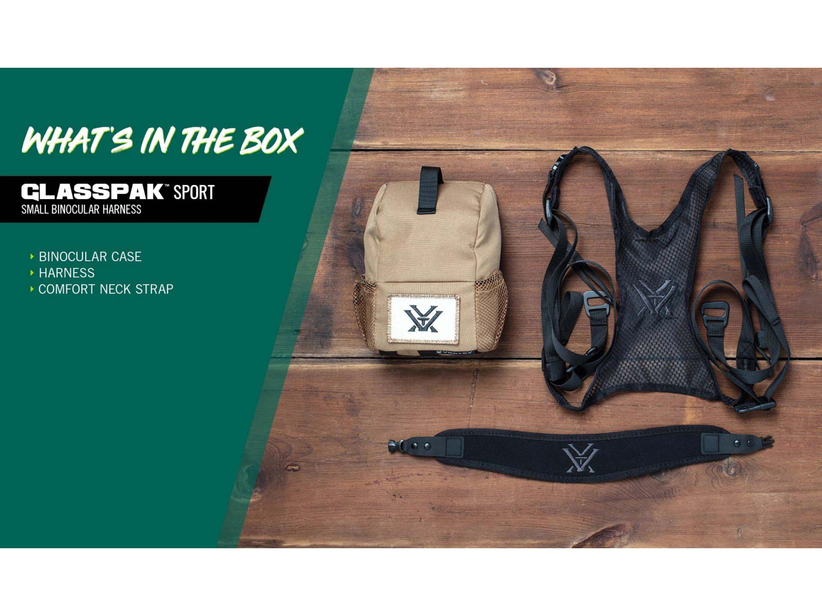 Vortex GlassPak Sport Binocular Harness Tan
