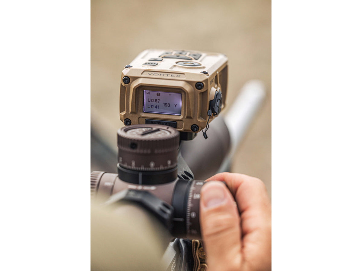 Vortex Impact 4000 Ballistic Rail-Mounted Laser Rangefinder Tan 15.25x11.75x14.75 Tan 4.6in 16oz