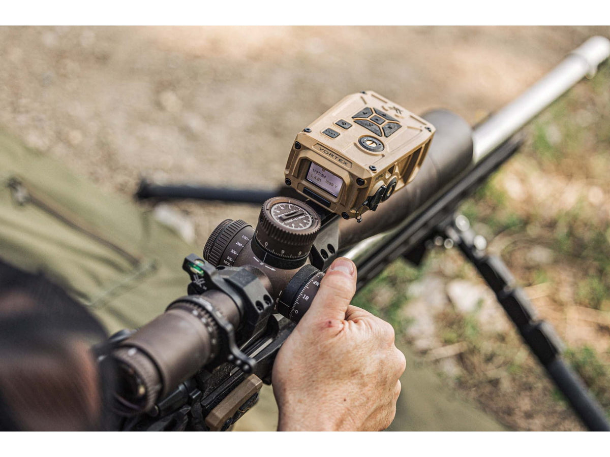 Vortex Impact 4000 Ballistic Rail-Mounted Laser Rangefinder Tan 15.25x11.75x14.75 Tan 4.6in 16oz