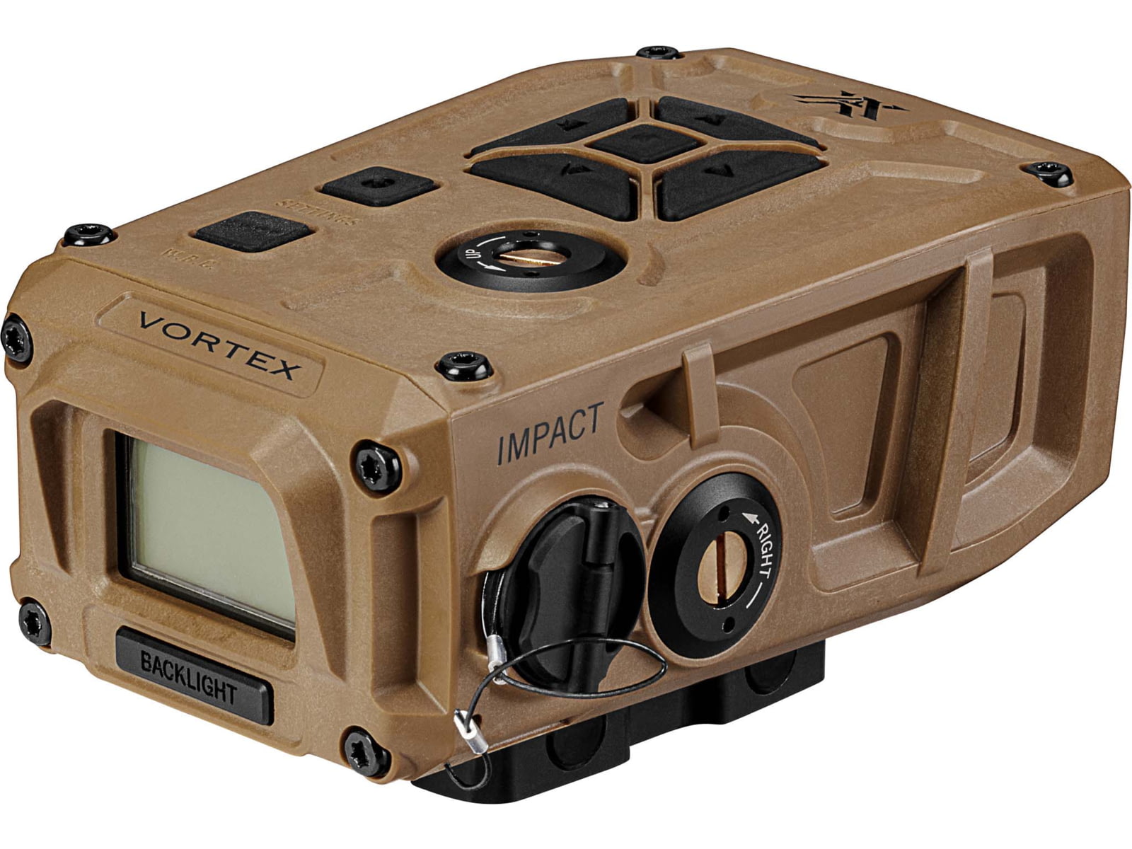 Vortex Impact 4000 Ballistic Rail-Mounted Laser Rangefinder Tan 15.25x11.75x14.75 Tan 4.6in 16oz