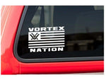 Vortex Nation Horizontal Flag Decal White DECAL-VNFLAG
