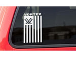 Vortex Vertical Flag Vinyl Decal White DECAL-FLAG