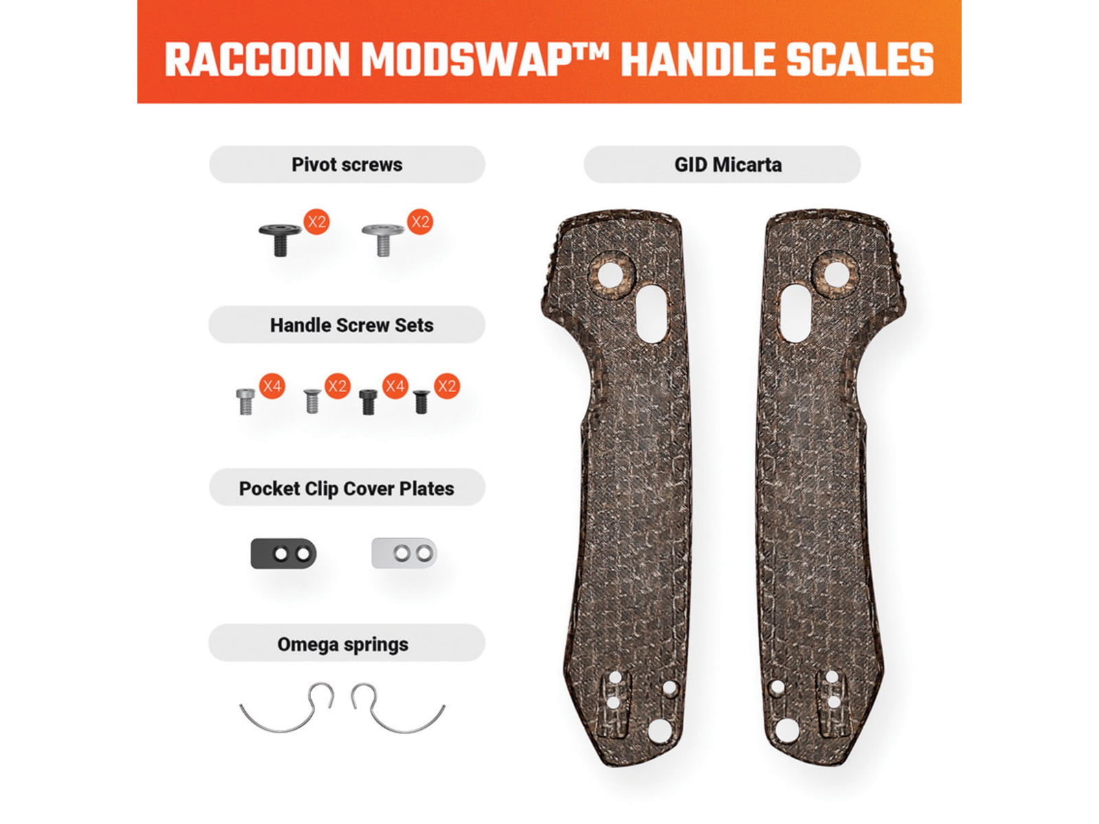 Vosteed Raccoon ModSwap Handle Scales VOSW0501