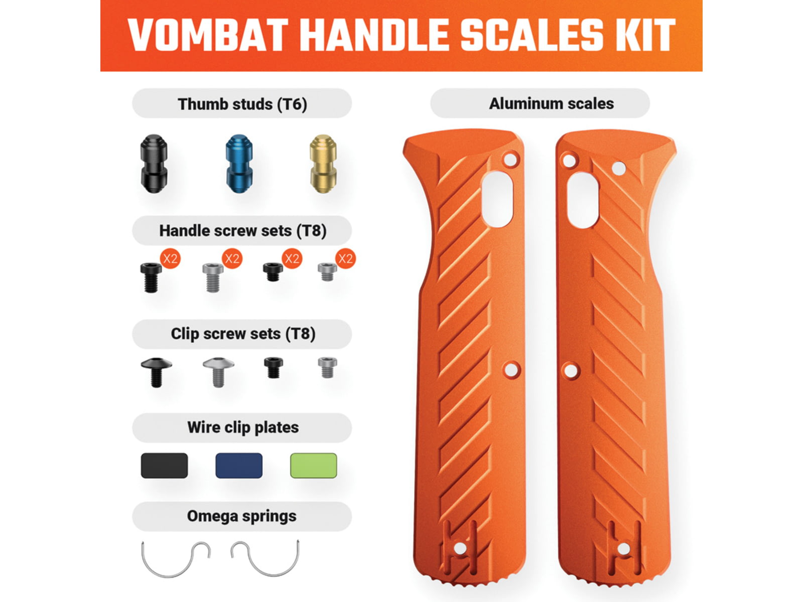 Vosteed Vombat Handle Scale Kit Org VOSX0137
