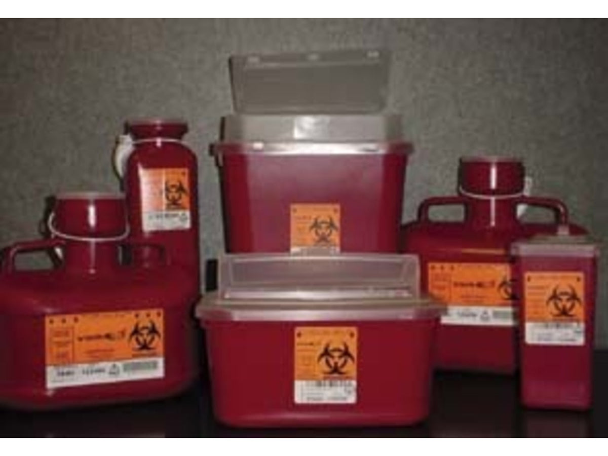 VWR Sharps Container Systems 186WV Extended Neck Sharps Containers Large Wide Opening