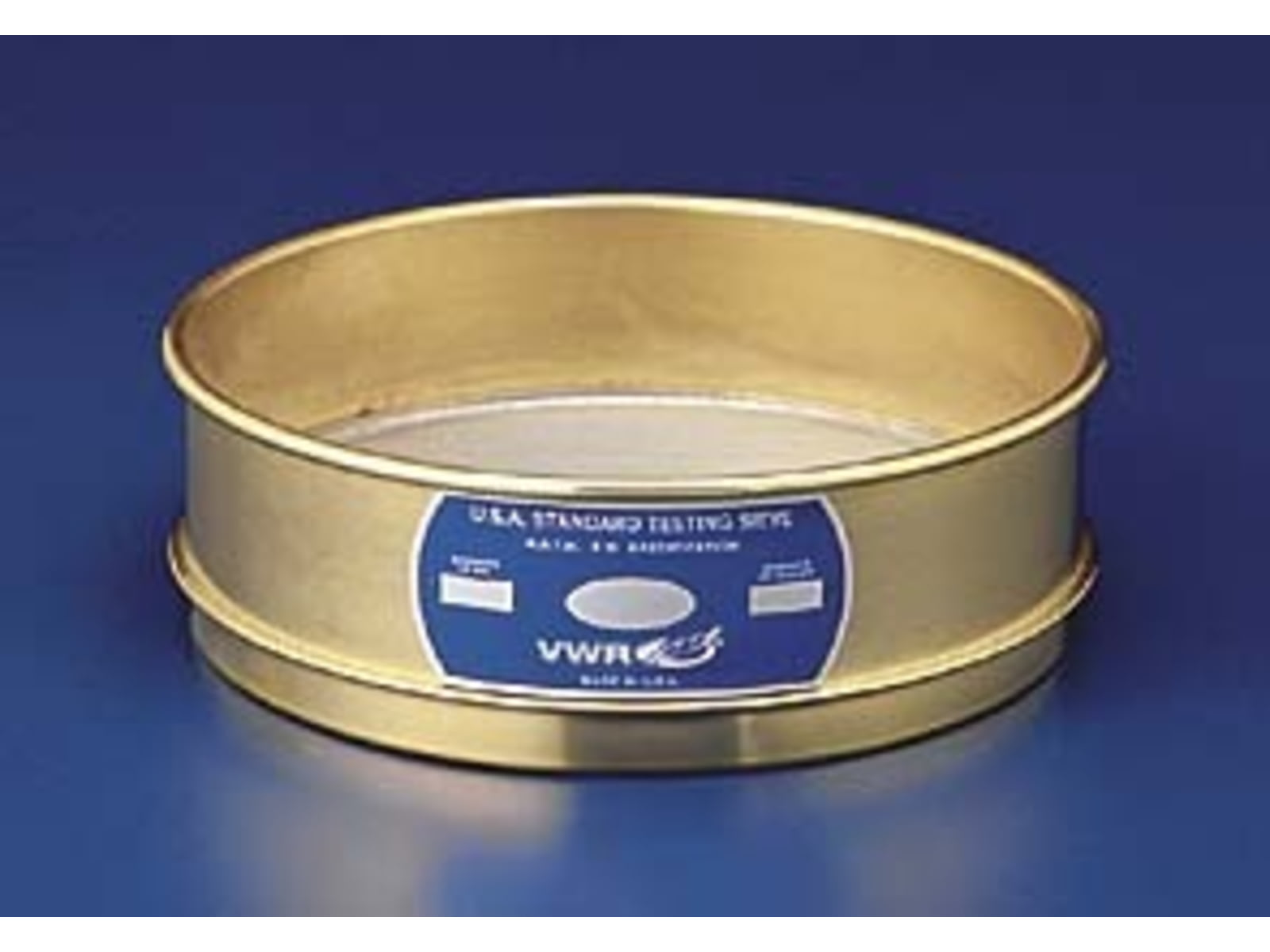 VWR Testing Sieves 12 Brass Frame Stainless Steel Wire Cloth 100BS12H Half Height