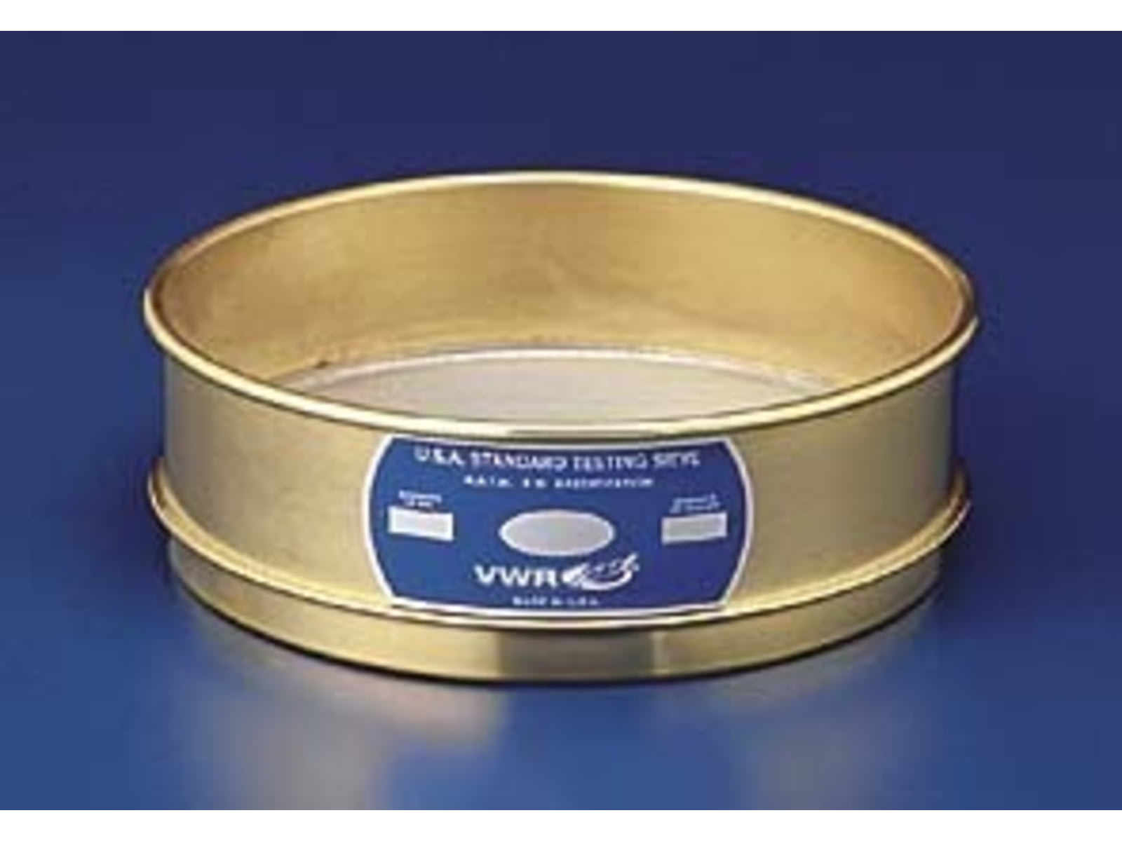 VWR Testing Sieves 12 Brass Frame Stainless Steel Wire Cloth 30BS12I Intermediate Height