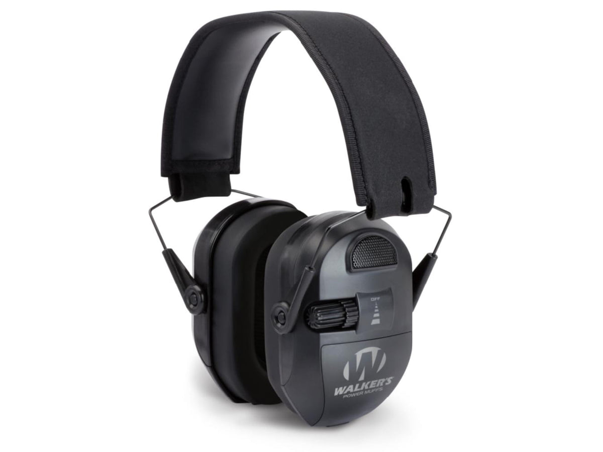 Walkers Ultimate Power Muff Quads w/Aft Controls NRR 26dB Black GWP-XPMQB