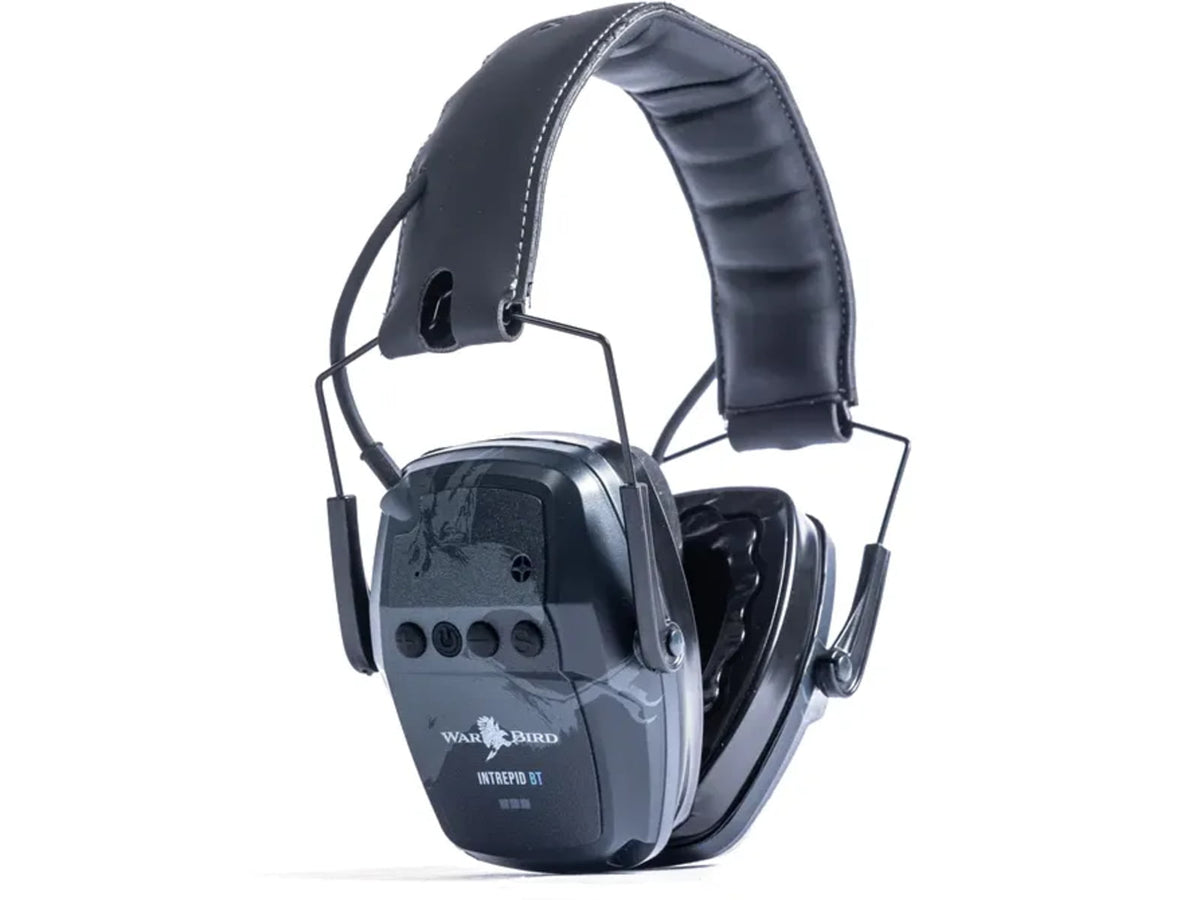 WarBird Intrepid BT-Bluetooth Rechargeable 23dB Earmuffs with Gel Ear Seals Black EAINBT