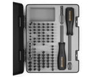 Wheeler Engineering Professional Gunsmithing Screwdriver Set Hollow-Ground Flat Bits Short/Extended Drivers Texturized Rubber Grip Black Phosphate