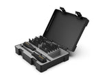 Wheeler Engineering Professional Gunsmithing Screwdriver Set Hollow-Ground Flat Bits Short/Extended Drivers Texturized Rubber Grip Black Phosphate