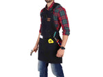 White Duck Work Apron Black