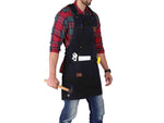 White Duck Work Apron Black
