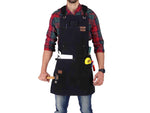 White Duck Work Apron Black