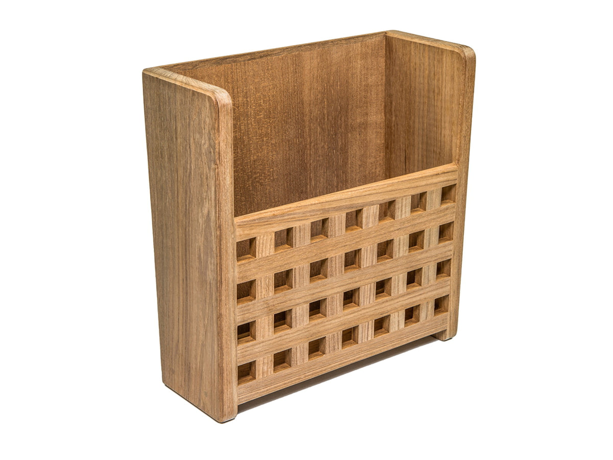Whitecap Grate Front Magazine Rack Teak 62502