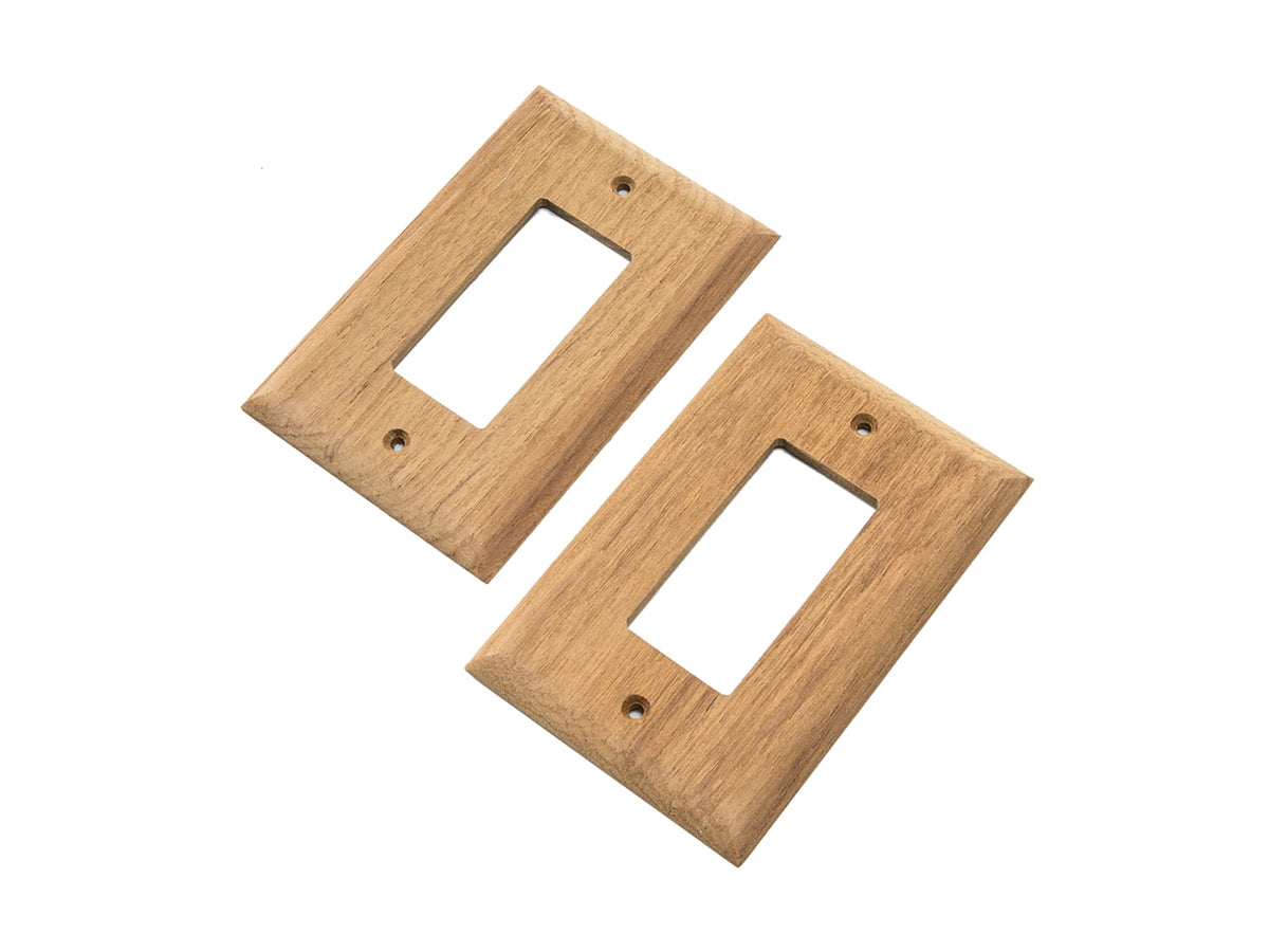 Whitecap Teak Ground Fault Outlet Cover/Receptacle Plate - 2 Pack 60171