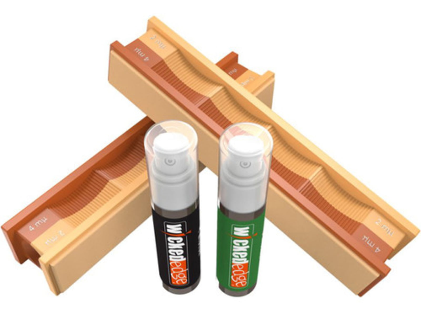 Wicked Edge 4/2 Micron Diamond Emulsion and Leather Sharpening Strops Pack