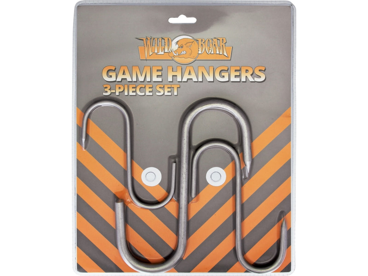 Wild Boar Game Hangers 3 Piece Set - Metal Hooks - Small Medium Large M0045