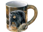 Wild Wings Sculpted Mug Autumn Streamside Bear Black 8955712275