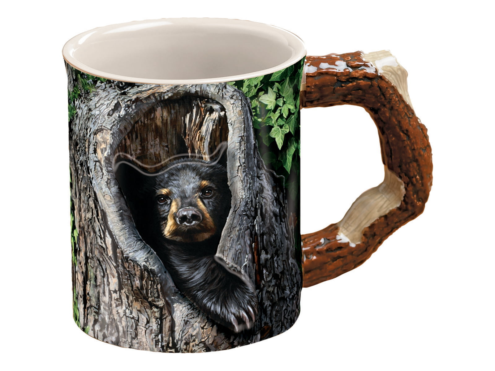 Wild Wings Sculpted Mug Cubby Hole-Black Bear Brown/Black 8955712175