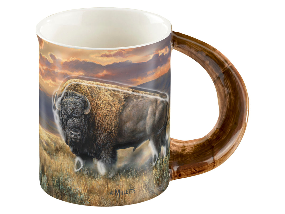 Wild Wings Sculpted Mug Dusty Plains Bison Multi 8955791003