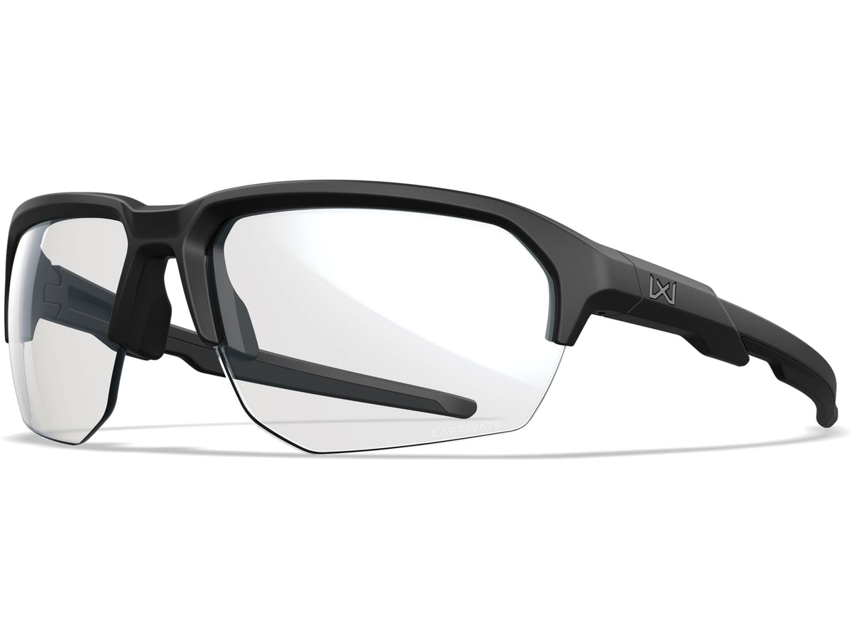 Wiley X Changeable Series Jakl Captivate Non-Pol Sunglasses Matte Black Frame Grey Clear Rust Lens