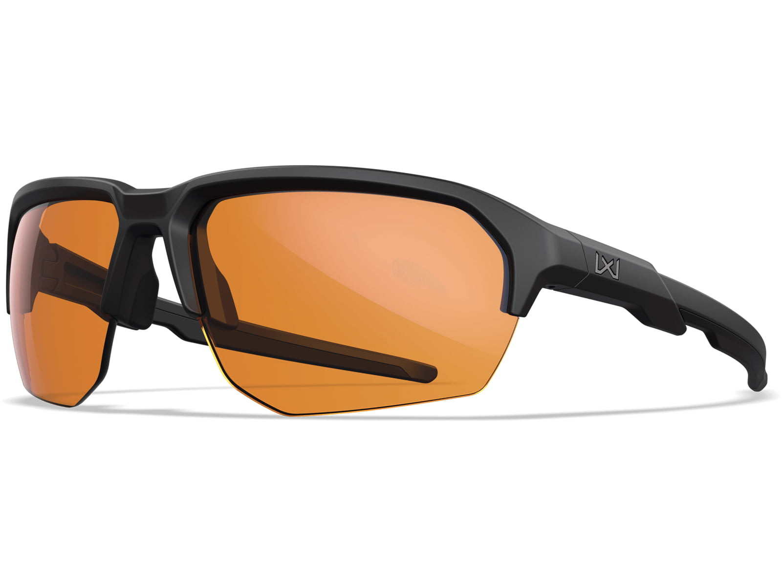 Wiley X Changeable Series Jakl Captivate Non-Pol Sunglasses Matte Black Frame Grey Clear Rust Lens