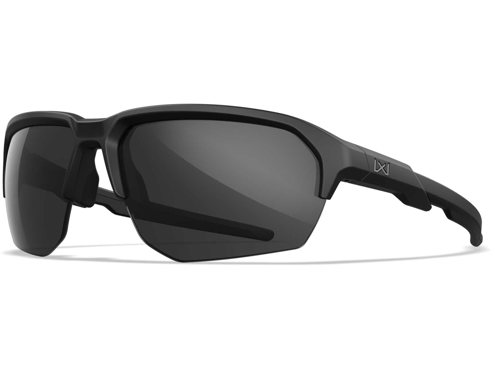 Wiley X Changeable Series Jakl Captivate Non-Pol Sunglasses Matte Black Frame Grey Clear Rust Lens