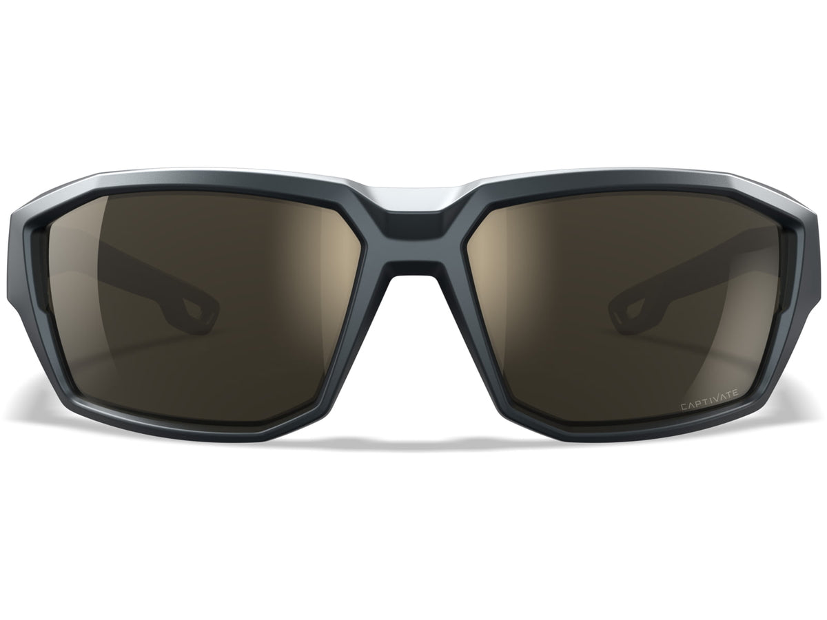 Wiley X Alpine Captivate Sunglasses Matte Graphite Grey Frame Tungsten Mirror Lenses