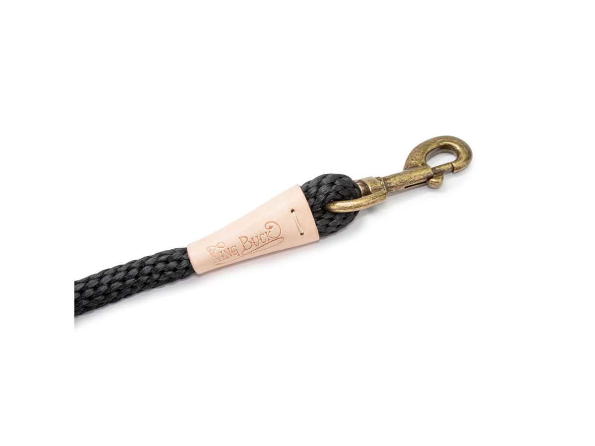 King Buck EZ-Connect Rope Leash Black 6 foot