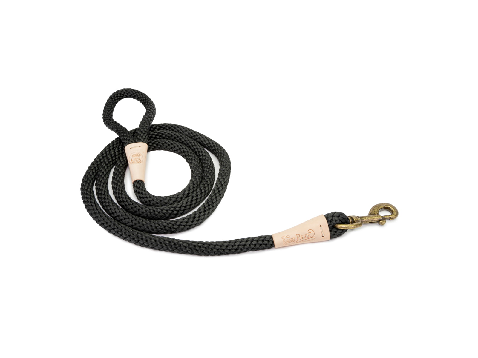 King Buck EZ-Connect Rope Leash Black 6 foot