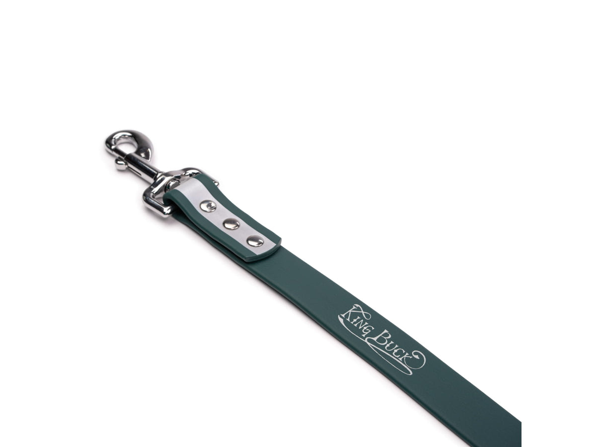 King Buck Waterproof Soft-touch Reflective Leash Deep Teal 6 foot
