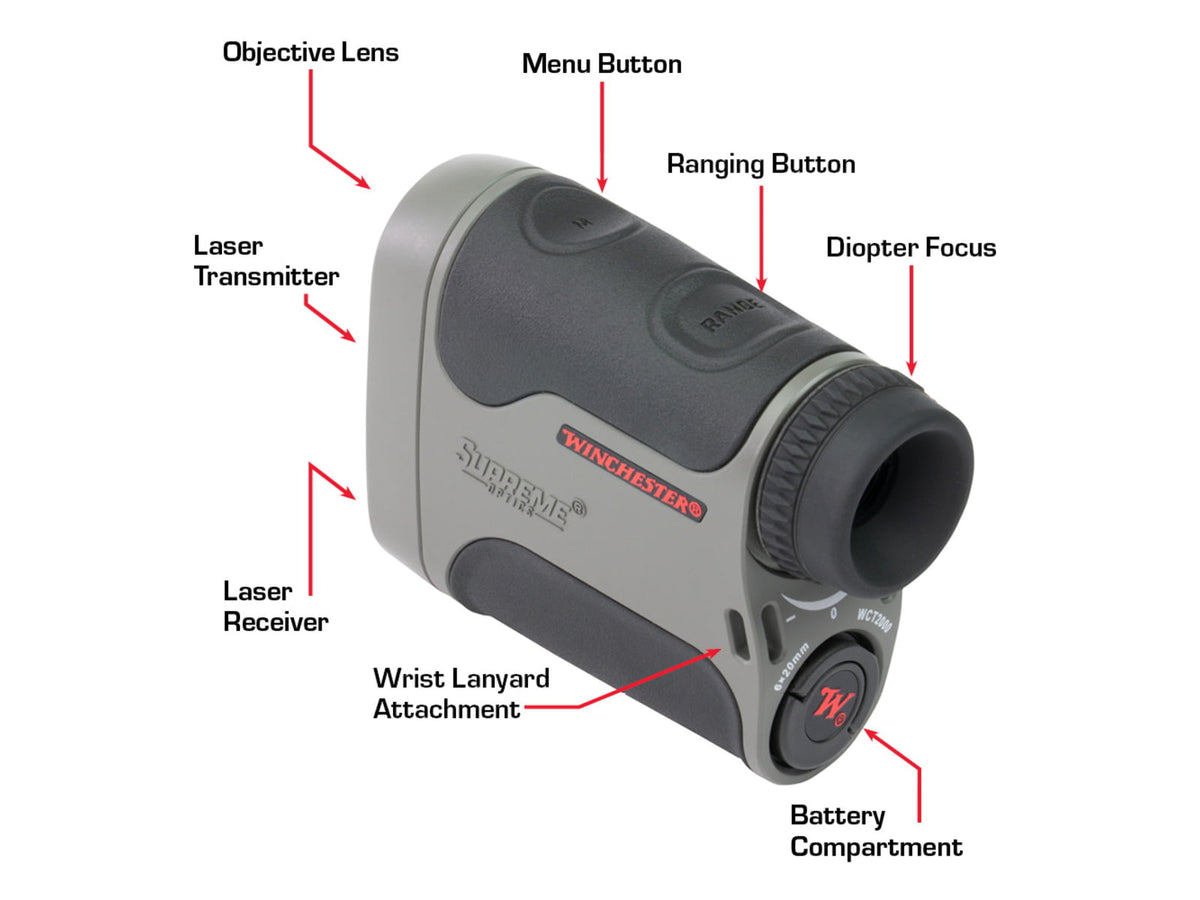Winchester Supreme Optics 6x20mm Laser Rangefinder Black/Gray WQ-RF-SPRM10-6x20