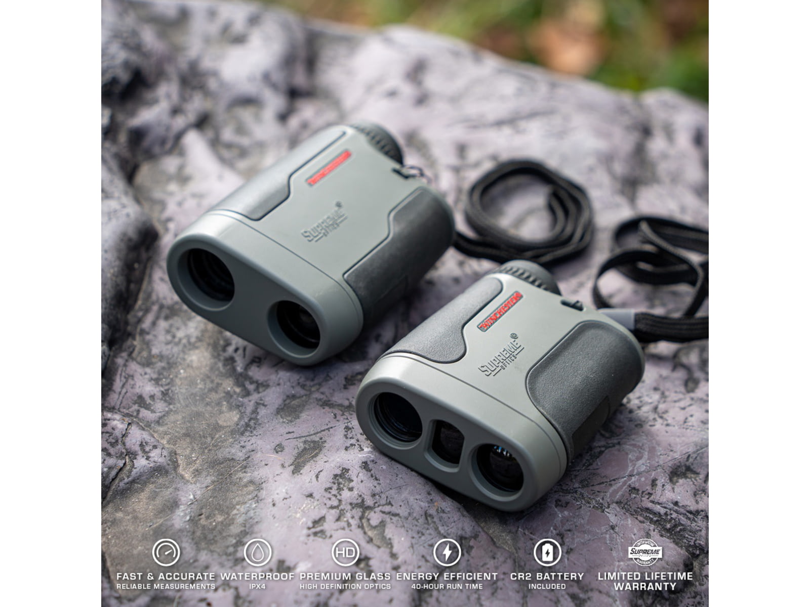 Winchester Supreme Optics 7x24mm Laser Rangefinder Black/Gray WQ-RF-SPRM11-7x24