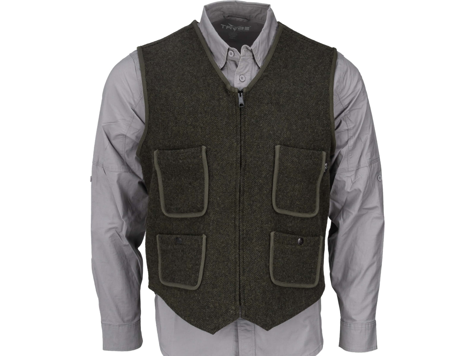 Woolrich Utility 12 Full Zip Vest Olive Green L