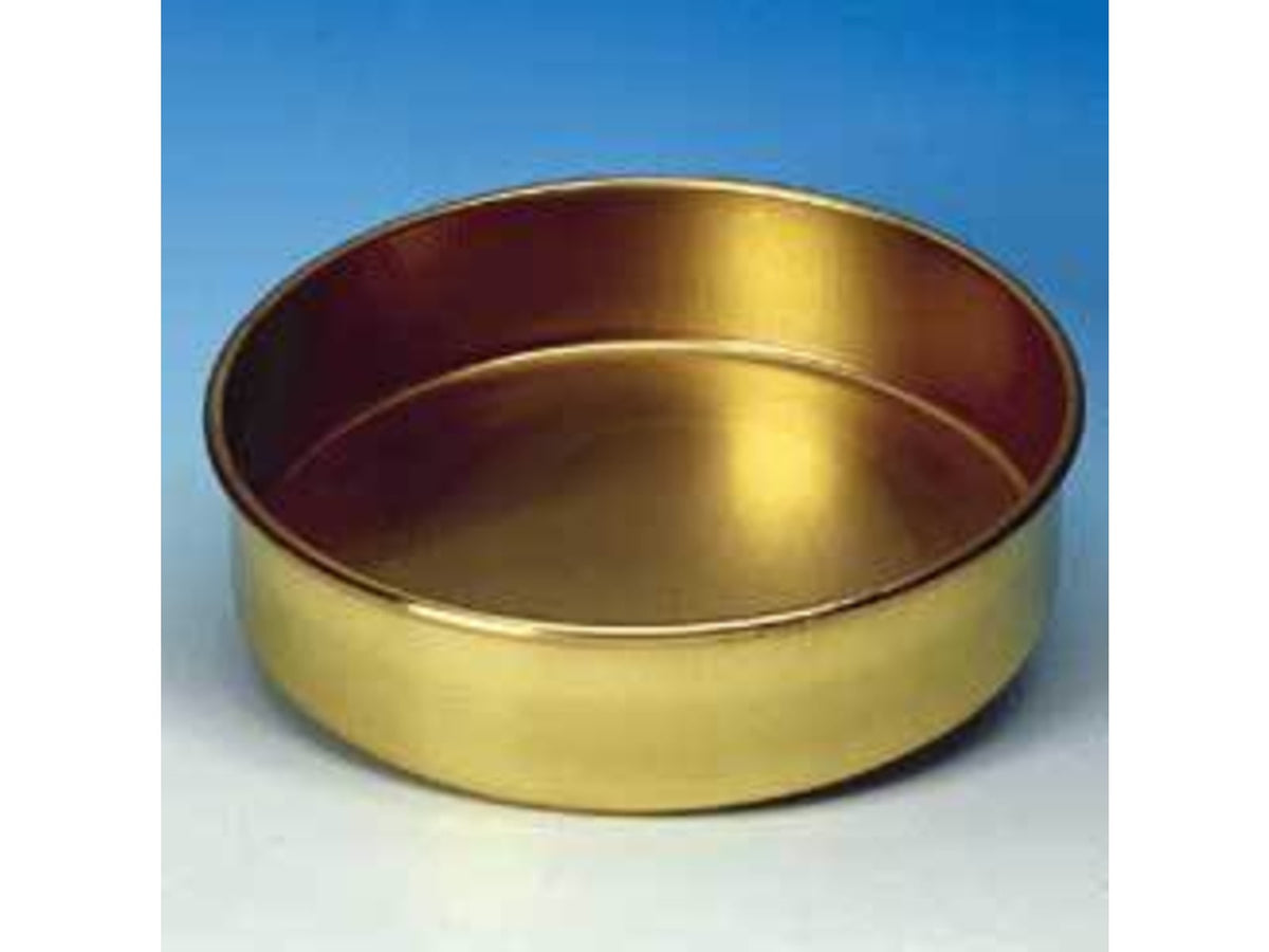 WS Tyler Sieve Receiver Pans Tyler 8481 Full Height Pan Brass