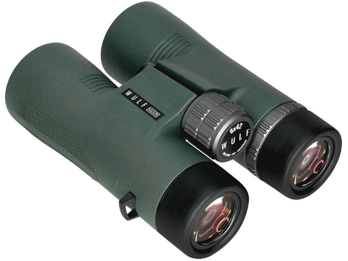 Wulf Optics Ascend 8x42mm BAK4 Prism Binoculars Green Medium WU6503