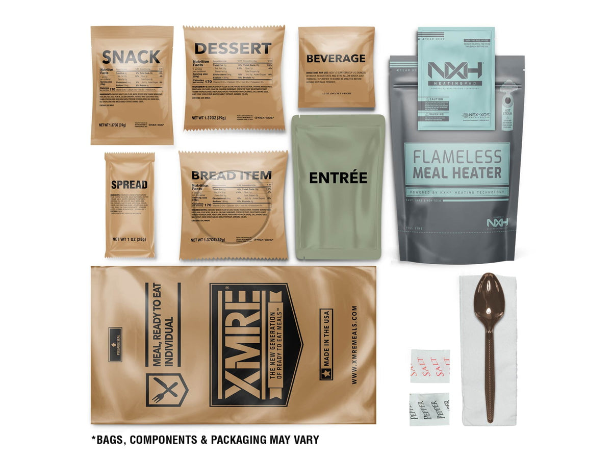 XMRE 1300XT Dehydrated Food 12 Meals w/ 6 Menu Boxes XMRE12H