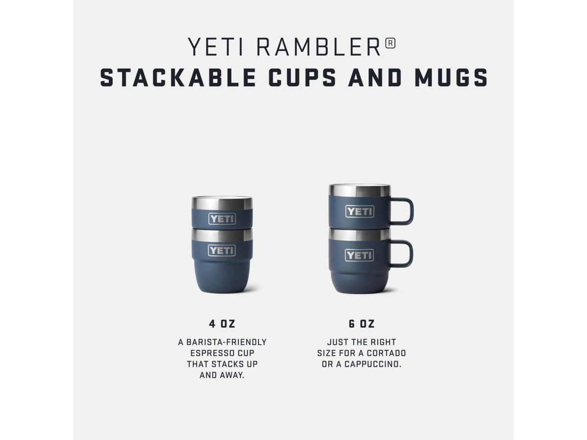 Yeti Rambler 4 oz Stackable Cups w/Durasip Ceramic Lining - 2 Pack