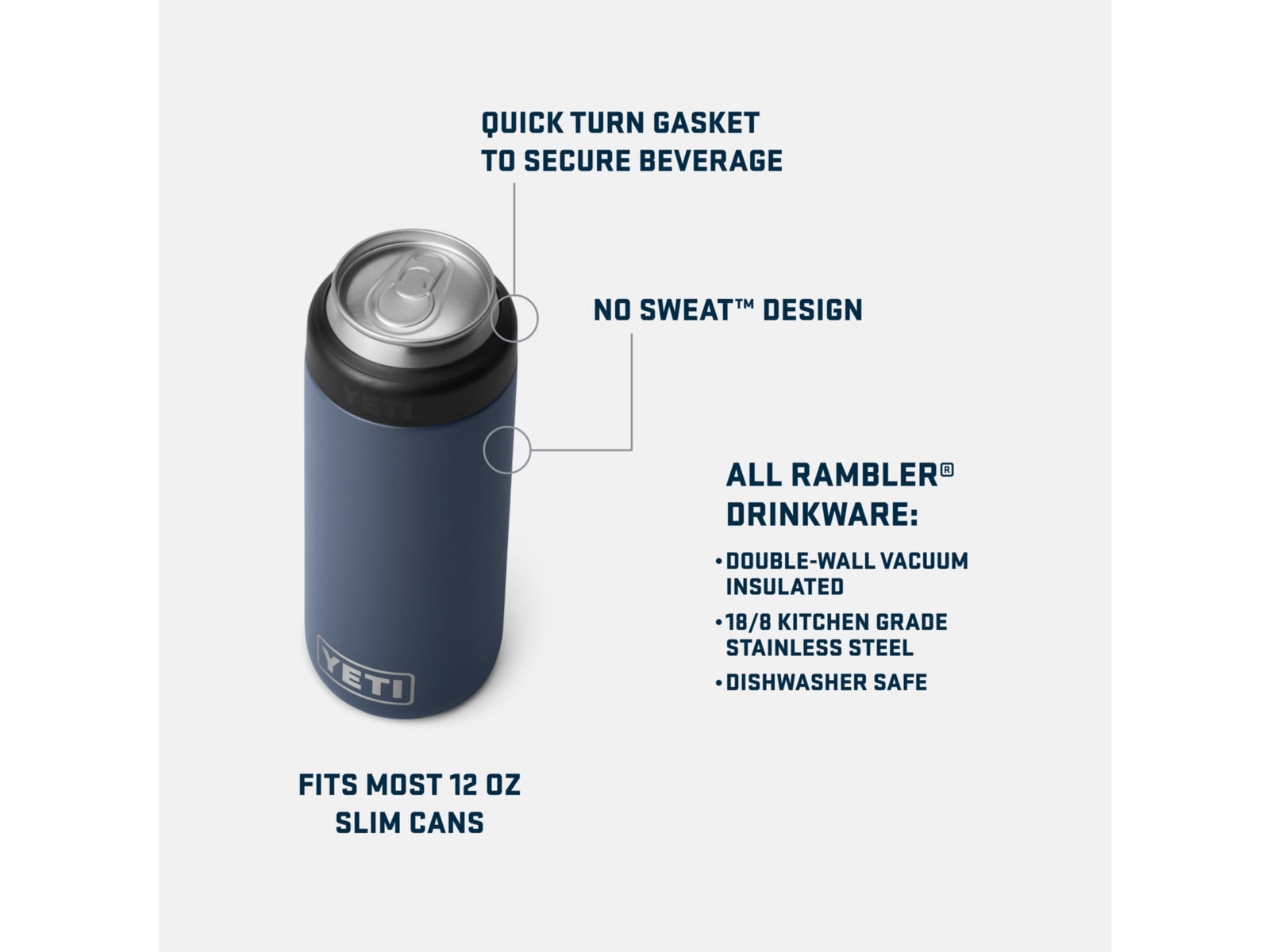 Yeti Rambler 12 oz Colster Slim Can