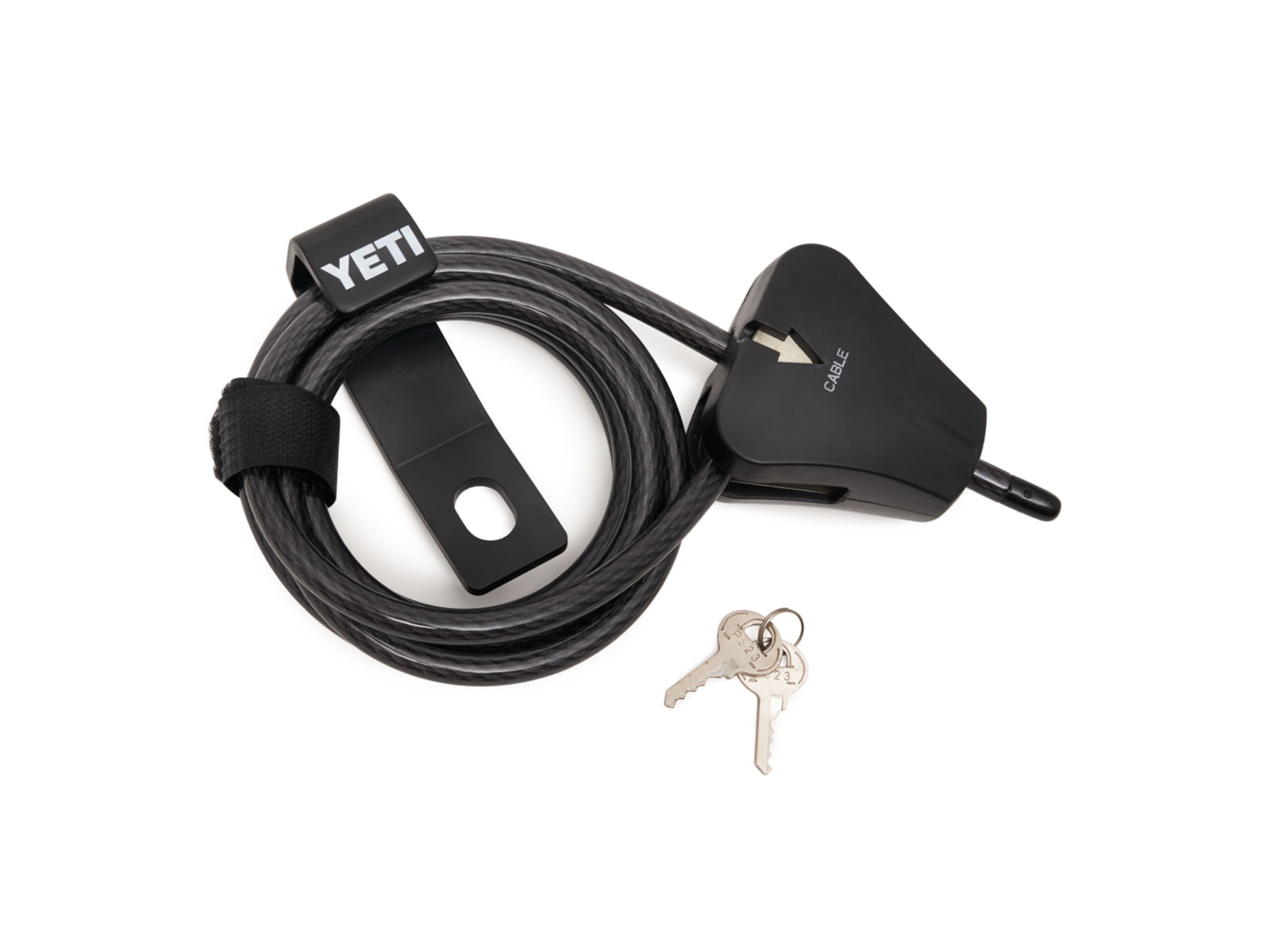 Yeti Security Cable Lock and Bracket Black