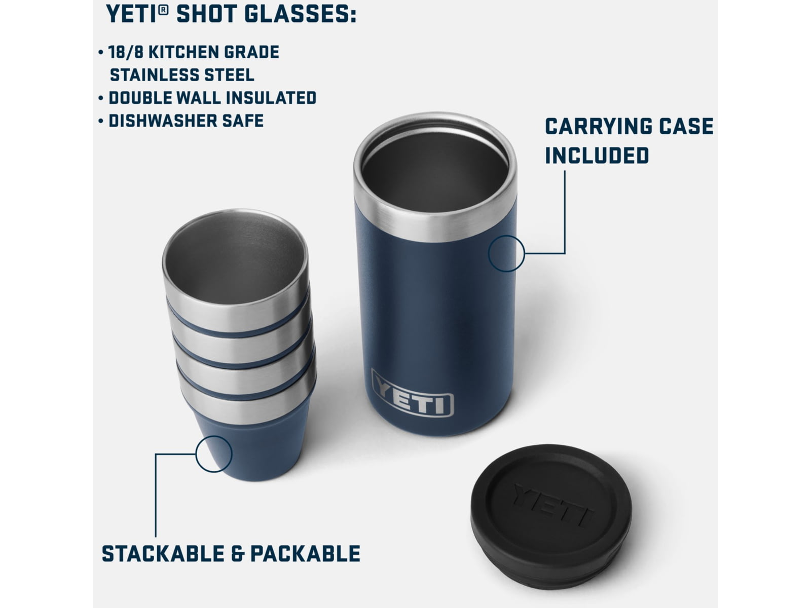 Yeti Shot Glasses and Case