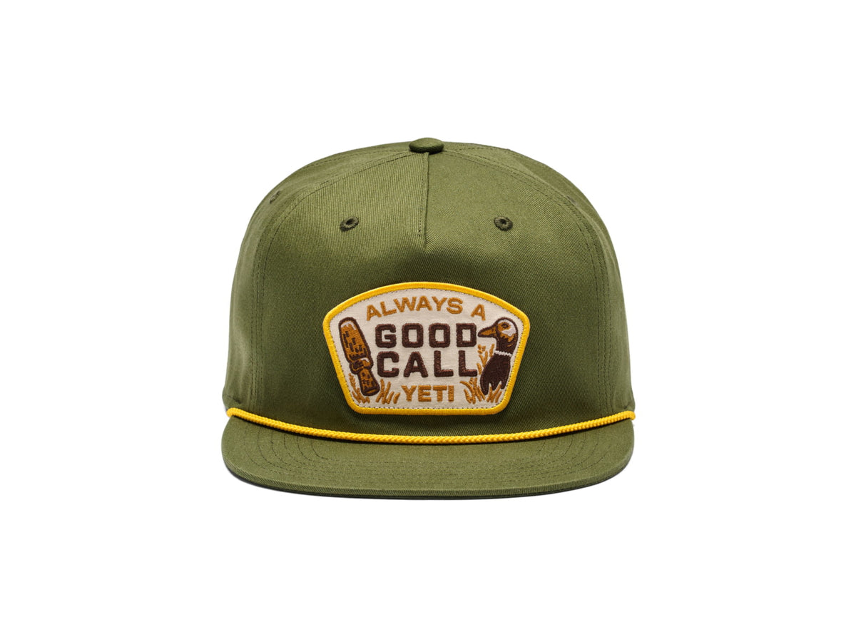 Yeti Good Call Flat Brim Rope Hat Dark Dark Green One Size