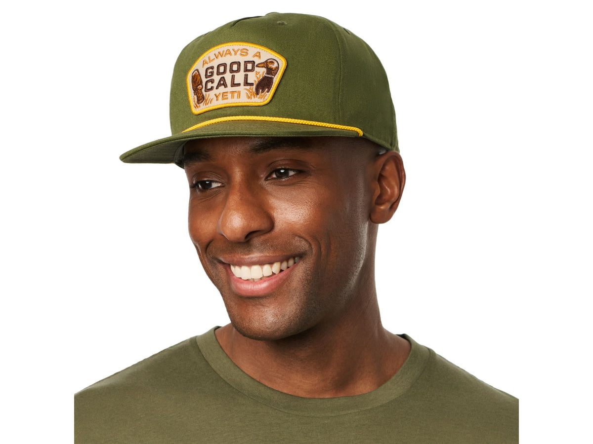 Yeti Good Call Flat Brim Rope Hat Dark Dark Green One Size