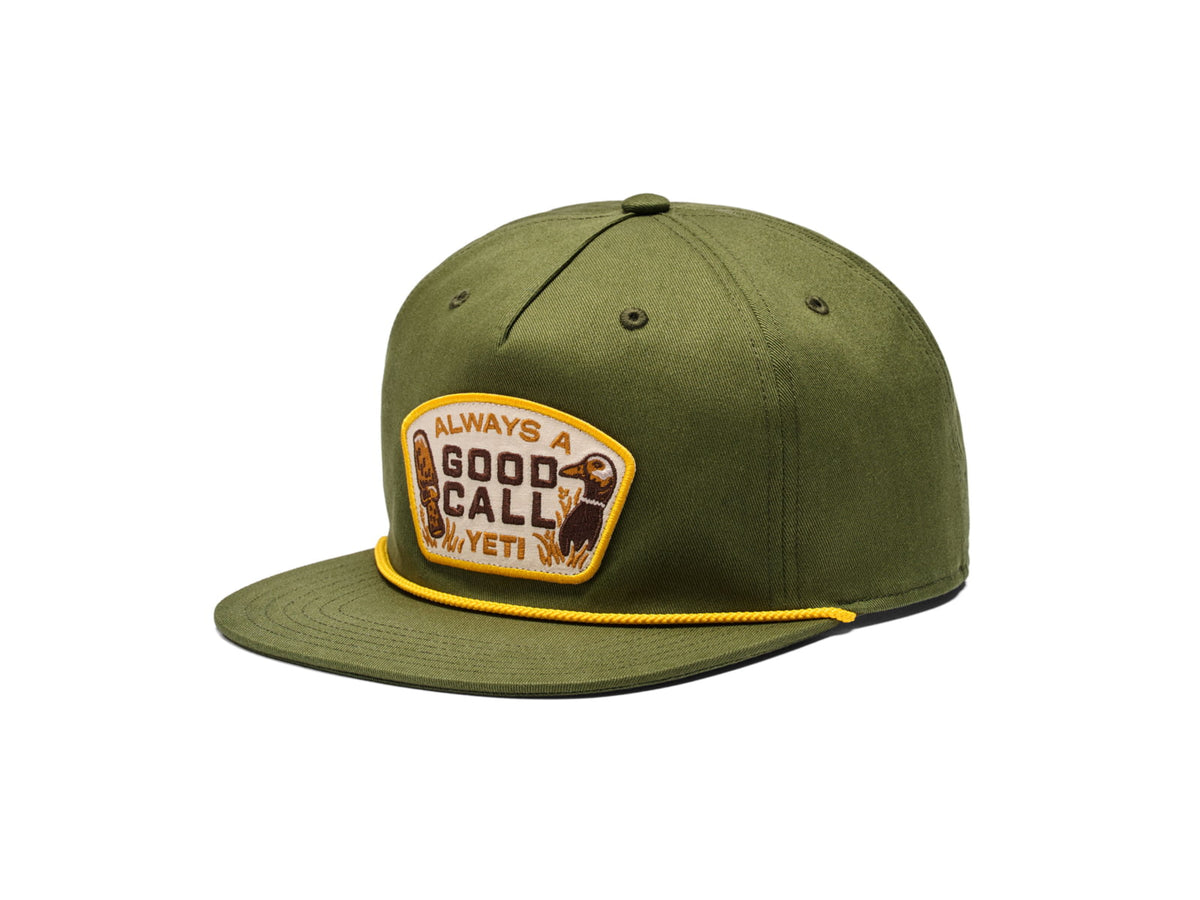 Yeti Good Call Flat Brim Rope Hat Dark Dark Green One Size
