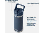 Yeti Rambler 18 oz Water Bottle w/Straw Cap
