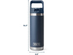 Yeti Rambler 18 oz Water Bottle w/Straw Cap