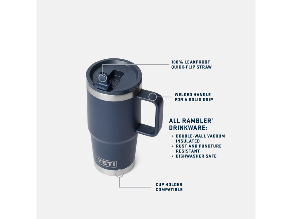 Yeti Yeti Rambler 20 oz Travel Mug w/Straw Cap