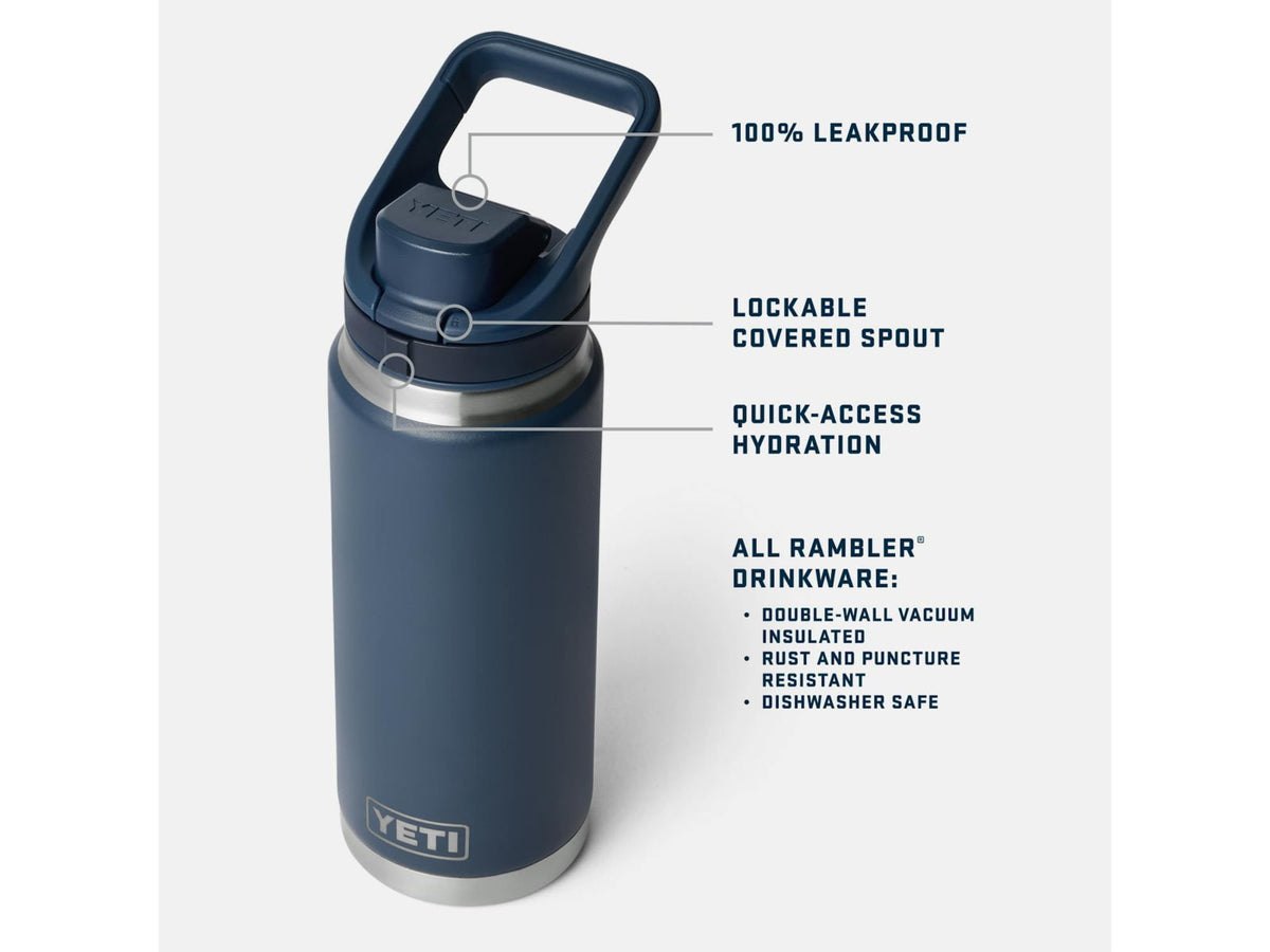 Yeti Rambler 26 oz Water Bottle with Flip Chug Cap